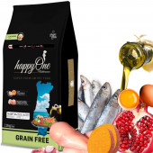 Средиземноморска храна HappyOne MEDITERRANEUM Puppy - Junior за подрастващи кученца от всички породи с пилешко месо, сардини, зехтин, яйца и нар